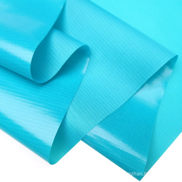Outdoor Used Ripstop Blue Mesh Printed 70D 190T Nylon Laminated High Mechanical Strength TPU Fabric